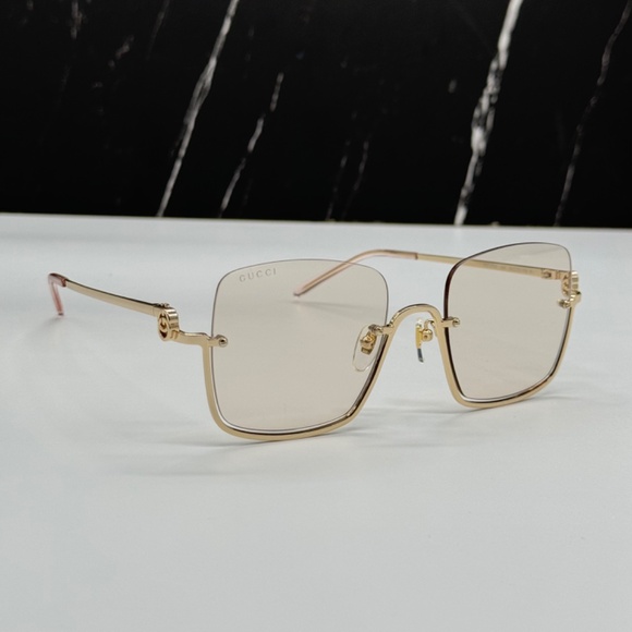NEW GG1279S 004 GUCCI GOLD YELLOW SQUARE WOMEN GUCCI SUNGLASSES main image 6